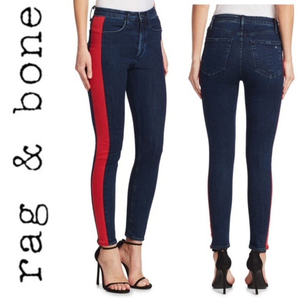 Rag & Bone Denim Maxine Side stripe skinny jeans